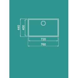 Zlewozmywak Elleci QUADRA 130 keratek K43 fango LKQ13043BSO podwieszany